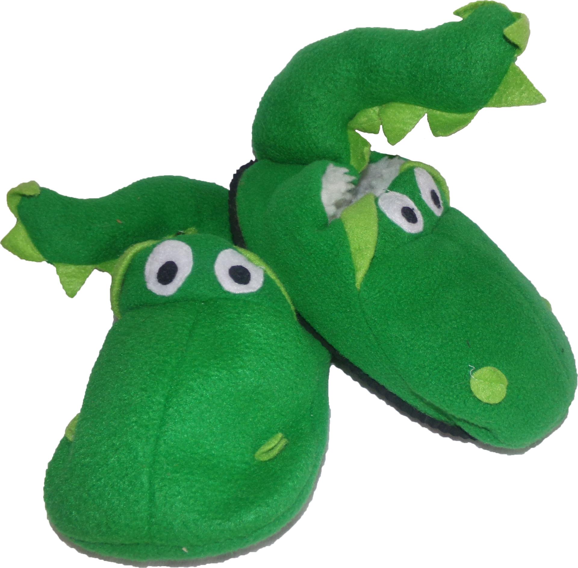 Pantuflas de dinosaurios.