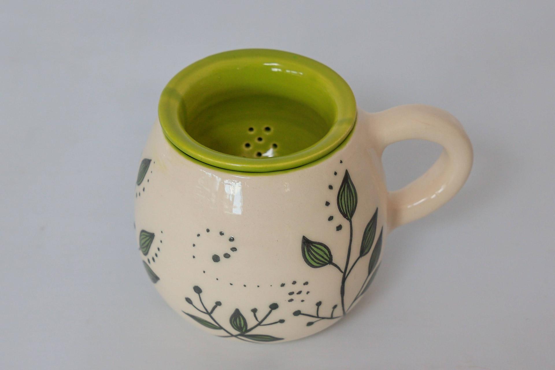 Tacita con infusor, para te en hebras 