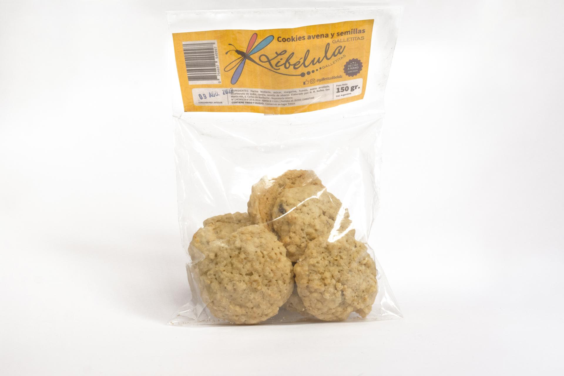 Cookies de avena y semillas