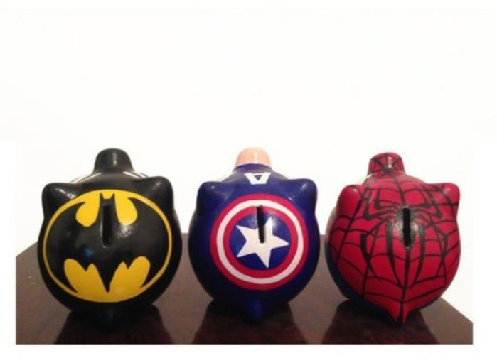 alcancias superheroes