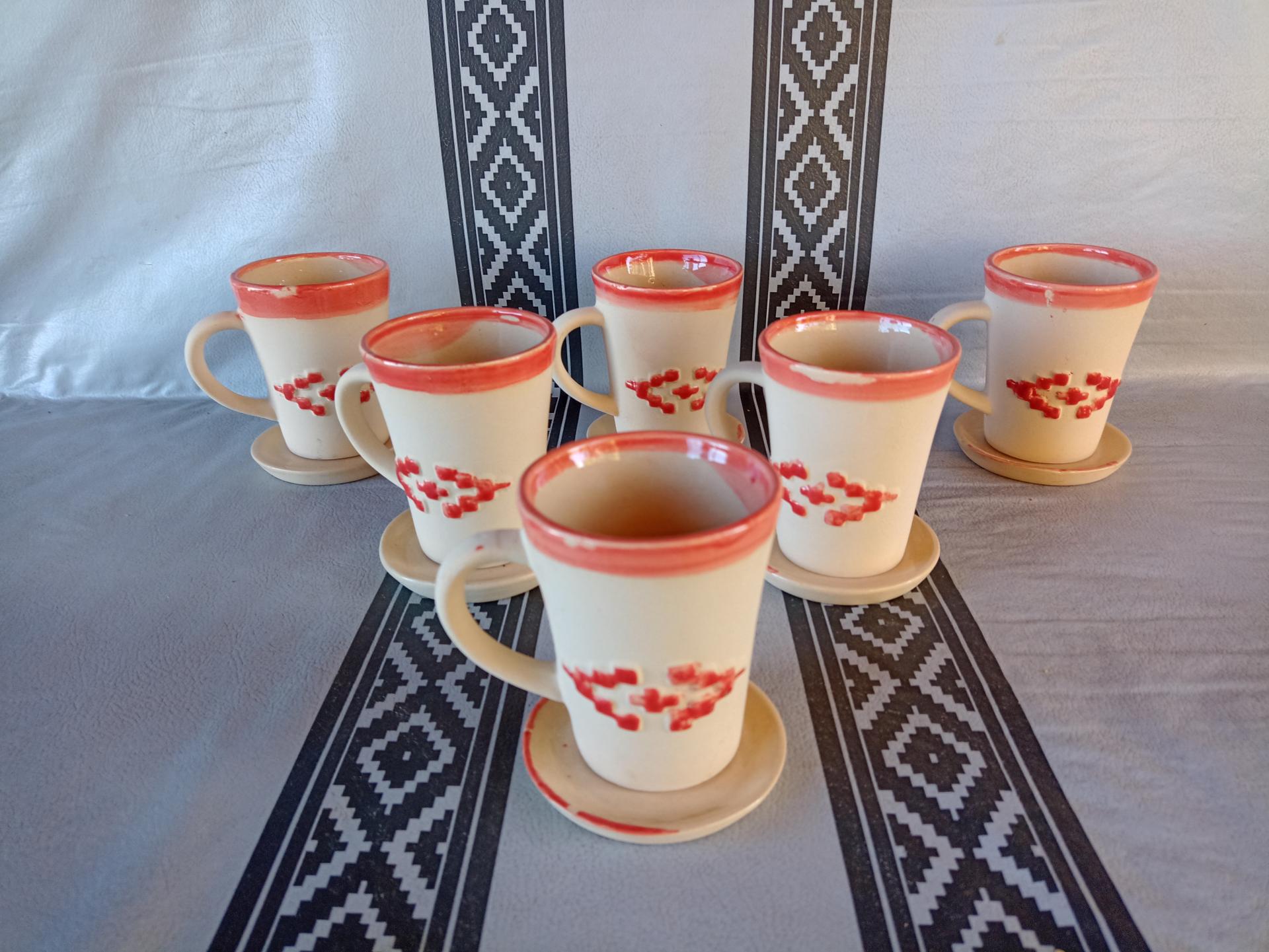 Juego de tazas guardapampa con plato